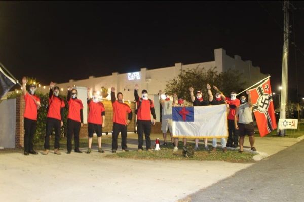 Alt-Right Protesters Brandish Nazi Flag at Florida Drag Event