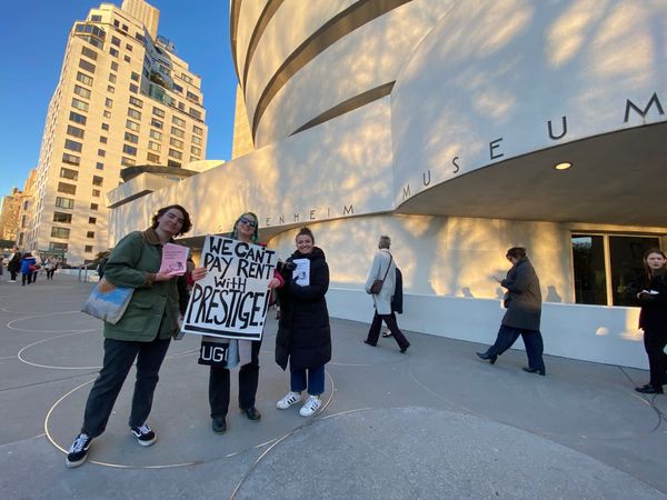 Guggenheim Museum Union Rallies at VIP Opening