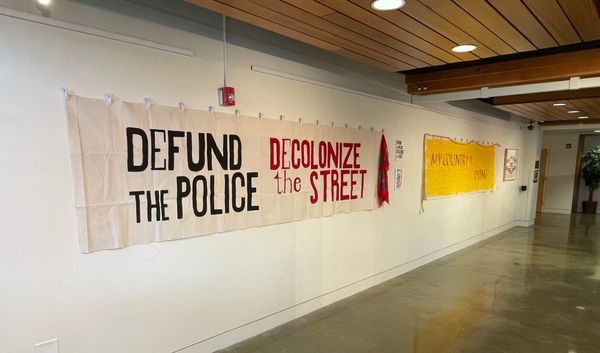 Indigenous Artist’s "Defund the Police" Banner Removed from Oregon Exhibition