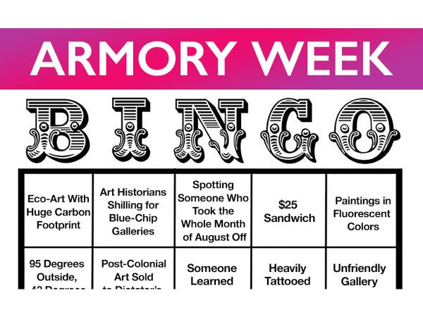 Your Armory Week Bingo Card Is Here