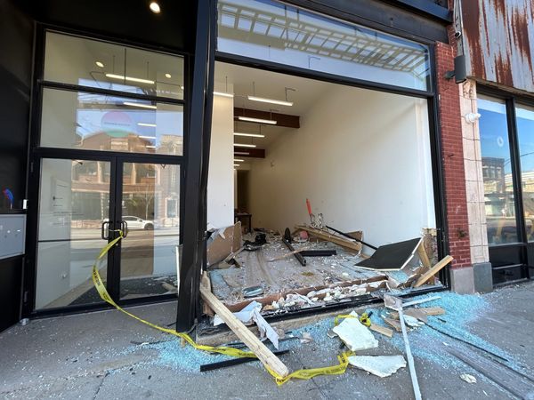 Pick-Up Truck Crashes Into Chicago Art Gallery