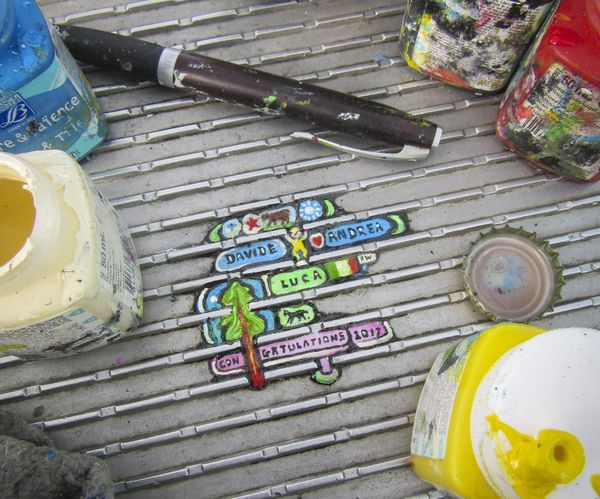 London Chewing Gum Street Art at Risk of Being Washed Away