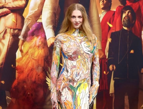 Hunter Schafer's Hand-Painted Dress Is a Wearable Mosaic