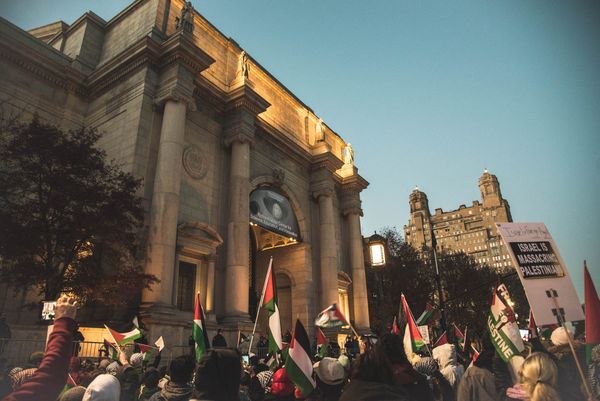 Thousands March to American Museum of Natural History in Pro-Gaza Protest