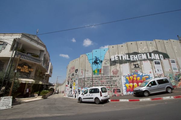 Banksy Hotel in Occupied West Bank Shutters