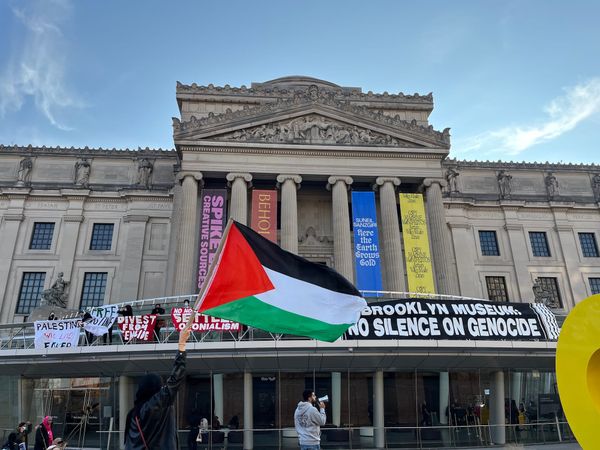 Pro-Palestine Activists Rally at Brooklyn Museum