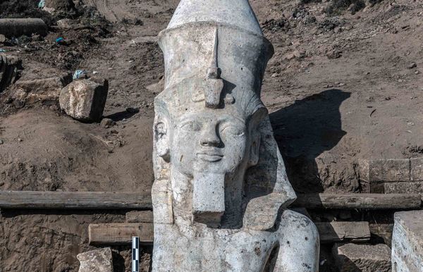 Massive Missing Head of Ancient Ramesses II Statue Uncovered