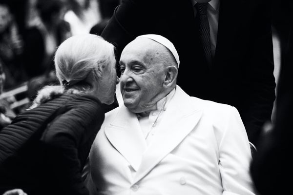 Photos From the Pope's Historic First Visit to the Venice Biennale