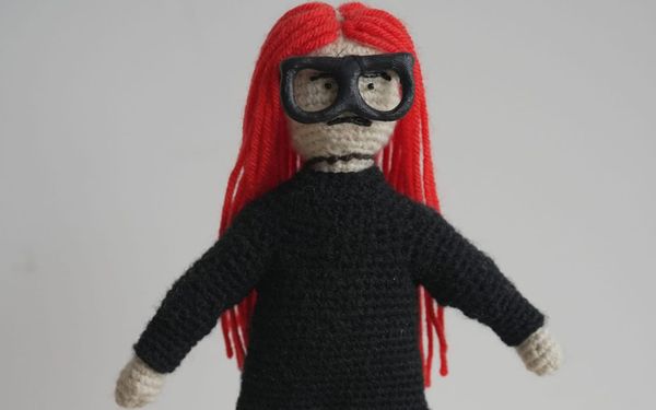 Paul Chan and His Mom Crochet Criminals Together