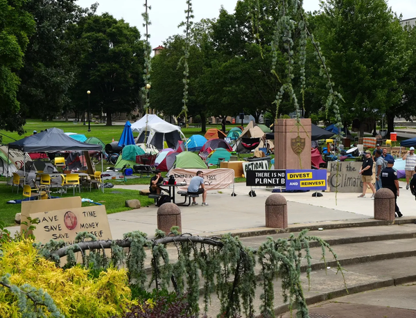 TV Show’s Bizarre Mock Student Encampment Draws Protests in NYC