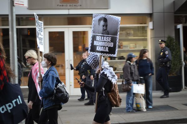 Artists and Cultural Workers Protest Arrest of Mahmoud Khalil