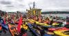 Hundreds of "kayaktivists" amassed in Seattle's Elliott Bay to oppose plans to transport this Shell Oil drilling rig bound