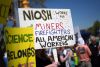 Marchers rally in Morgantown, West Virginia, on April 23 in support of the hundreds of NIOSH employees facing termination by