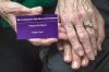 The language of Madeleine Fraley's purple card is a simple but powerful symbol of love for husband Larry who has dementia.