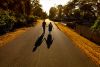 Laura walks with her son, Nathan, who is now 18. When the autistic boy was 13 and behaving dangerously, her desperate call