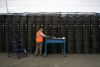 Chief Operating Officer Monty Stahl shows off the servers at the Merkle Standard cryptocurrency mining facility in Usk,