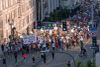 Anti-abortion protesters march in Los Angesles, CA.