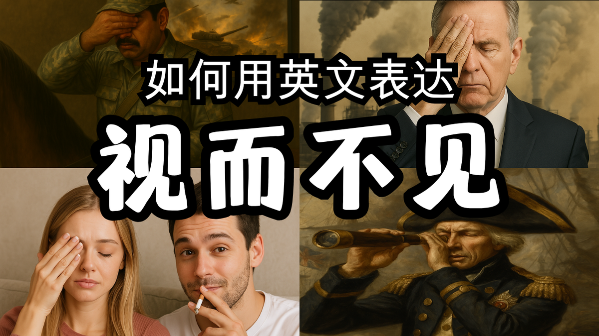 “视而不见”英文怎么说？