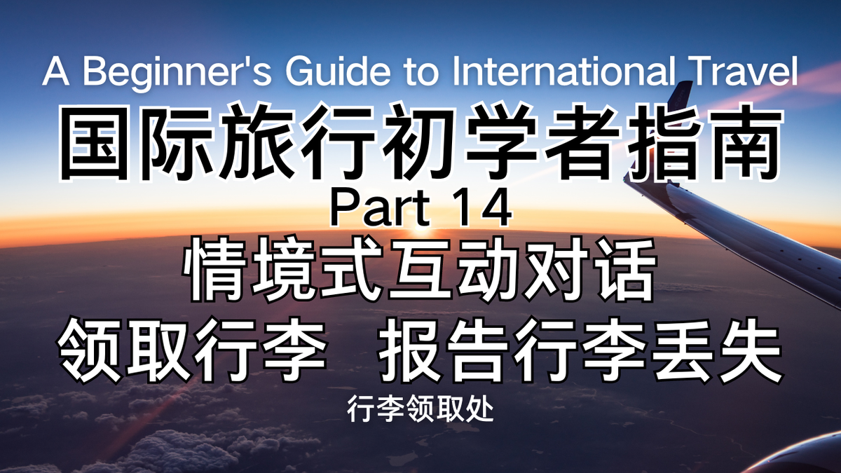 行李丢了？别慌，英文这样报