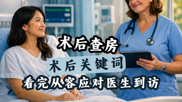 术后查房，医生问的英文都能听懂