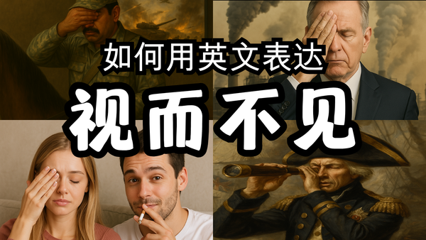 “视而不见”英文怎么说？