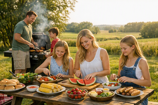 Family Enjoying a meal