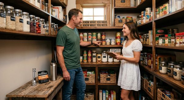 Couple Inspecting supplies
