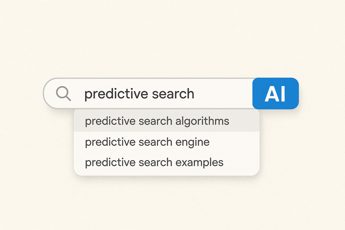 picture of a predictive search quary