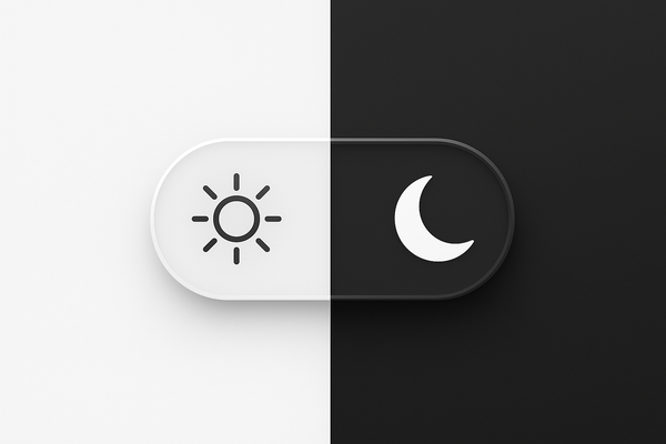 dark mode toggle, sun moon, white black