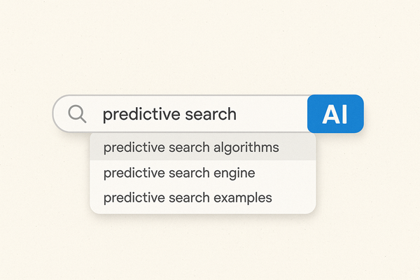 picture of a predictive search quary