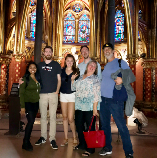Whitney and her family on a home exchange