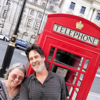 couple in london on a home exchange