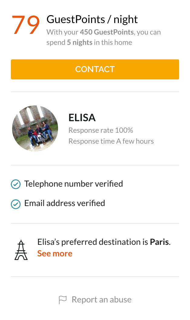 home exchange contact Members