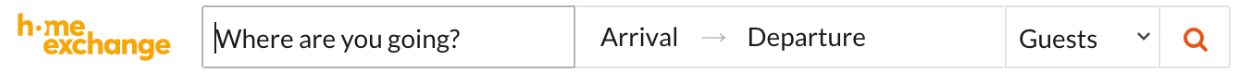 home exchange search bar