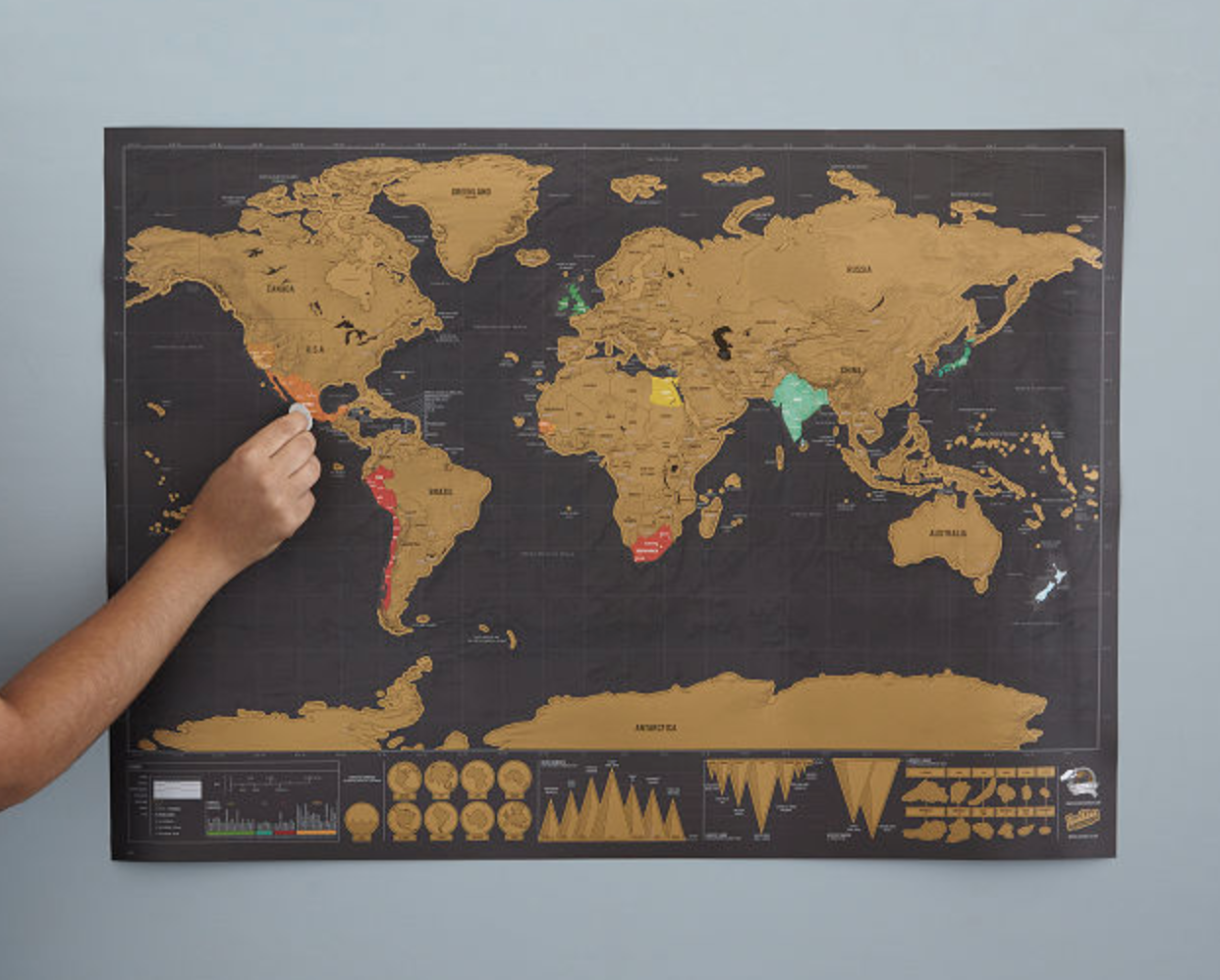 Scratch Map deluxe HomeExchange gift guide for travelers