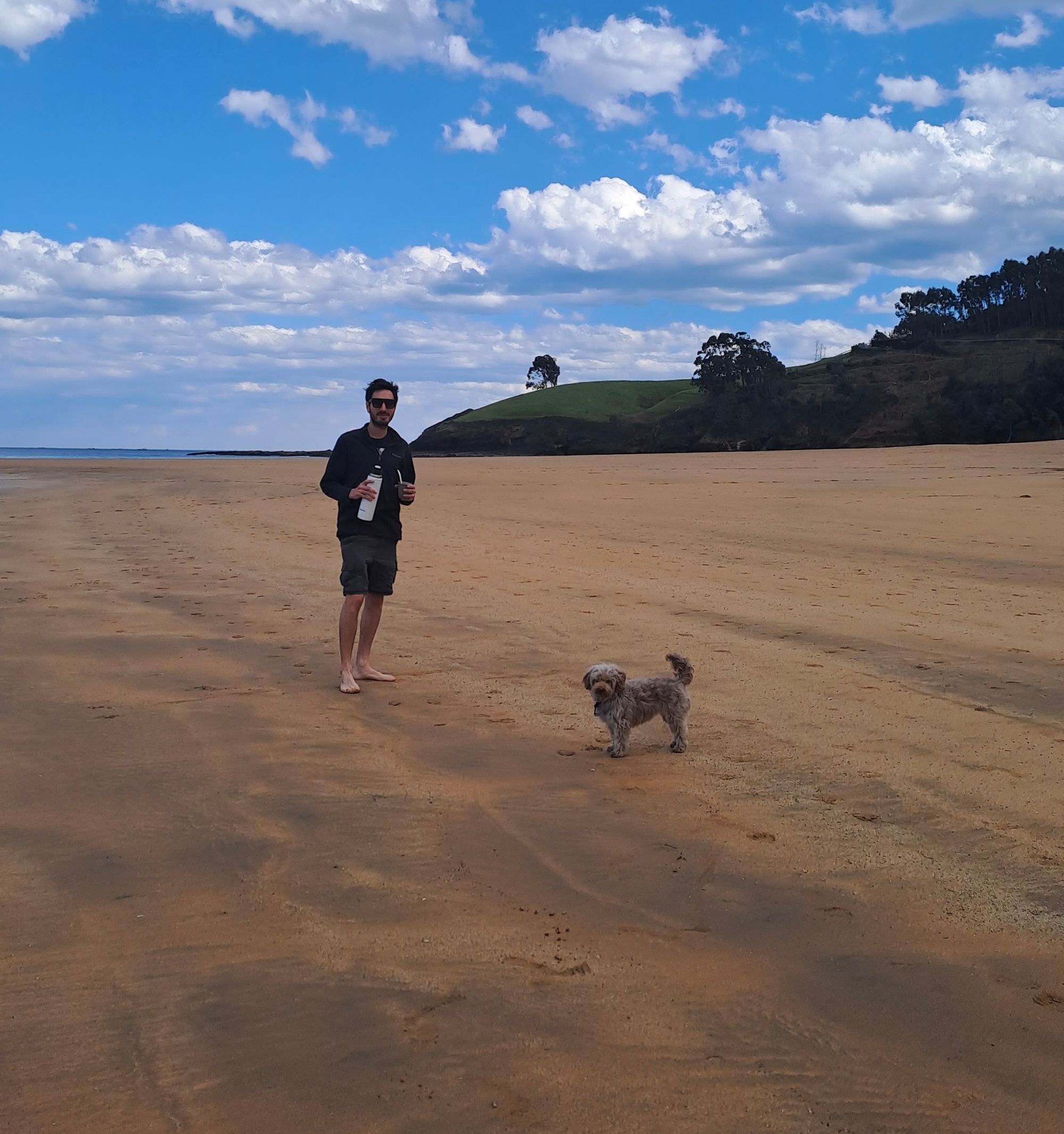 Enjoying the beach after working from home