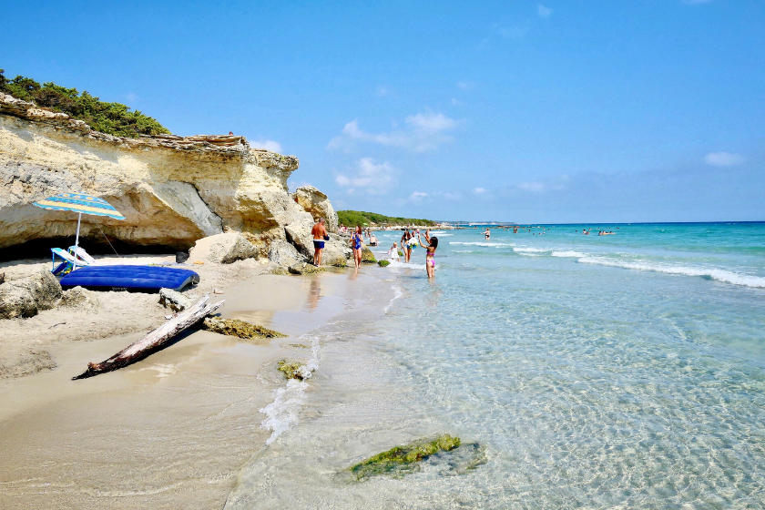puglia beaches Baia dei Turchi photo by Massimo Virgilio