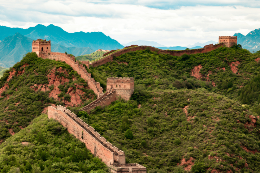 Great wall of China as most visited tourist attraction