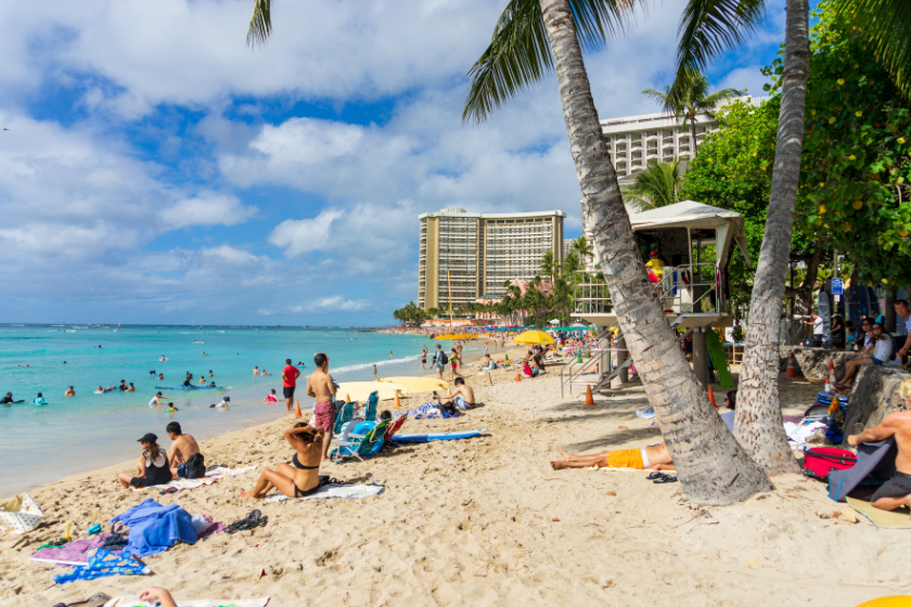 Waikiki Beach as one of the best beaches for kids