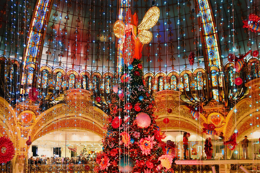 christmas markets in paris la galerie la fayette
