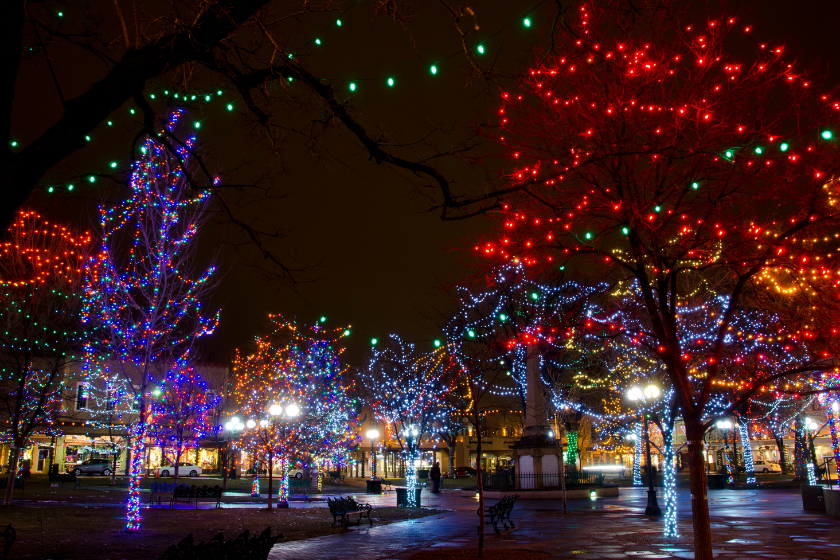 santa fe cheap places to travel at Christmas