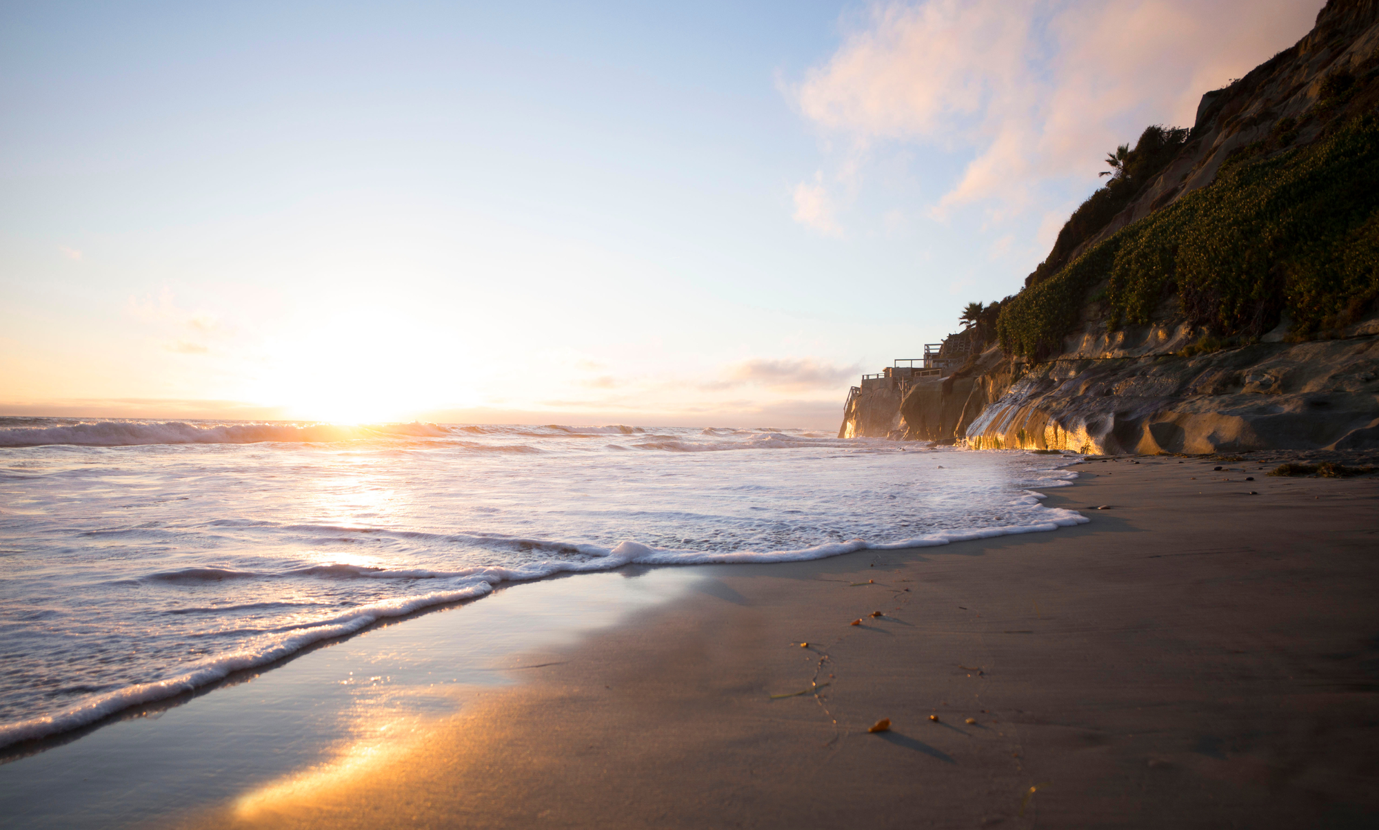 Sunset on a San Diego beach