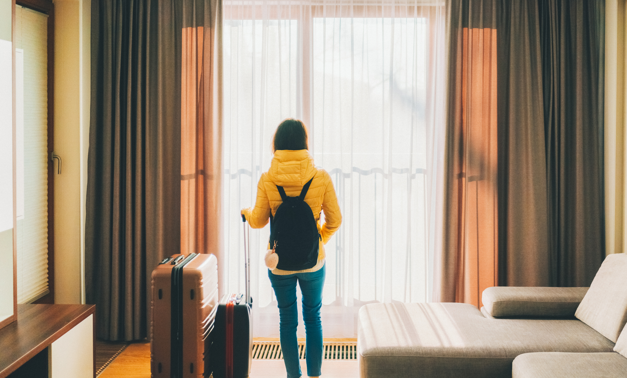 Solo traveler in their new HomeExchange