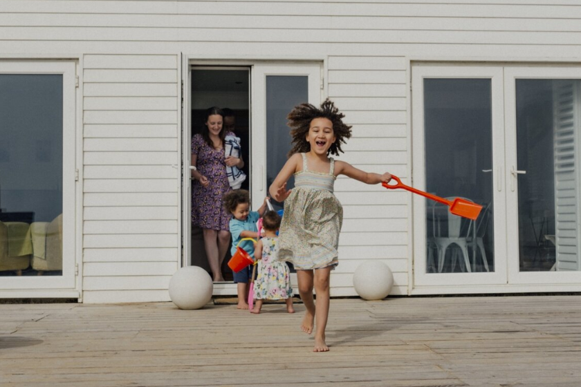 Family in a home exchange in San Diego