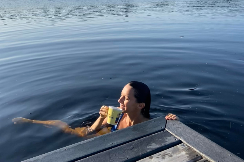 swimming in lake - wellness retreat