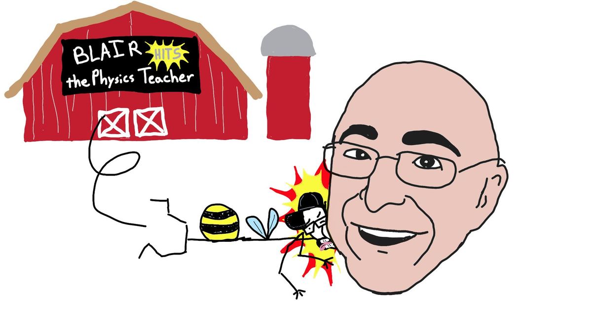 Blair hits the physics teacher