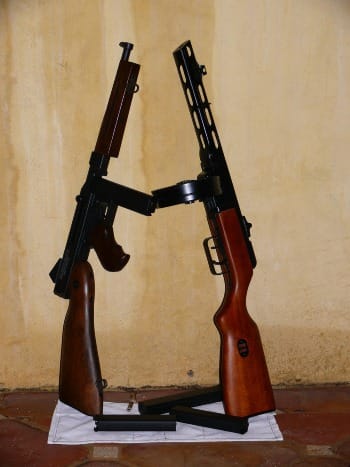 PPSh-41 vs. M1A1 Thompson by ShadowSpetsnaz on DeviantArt