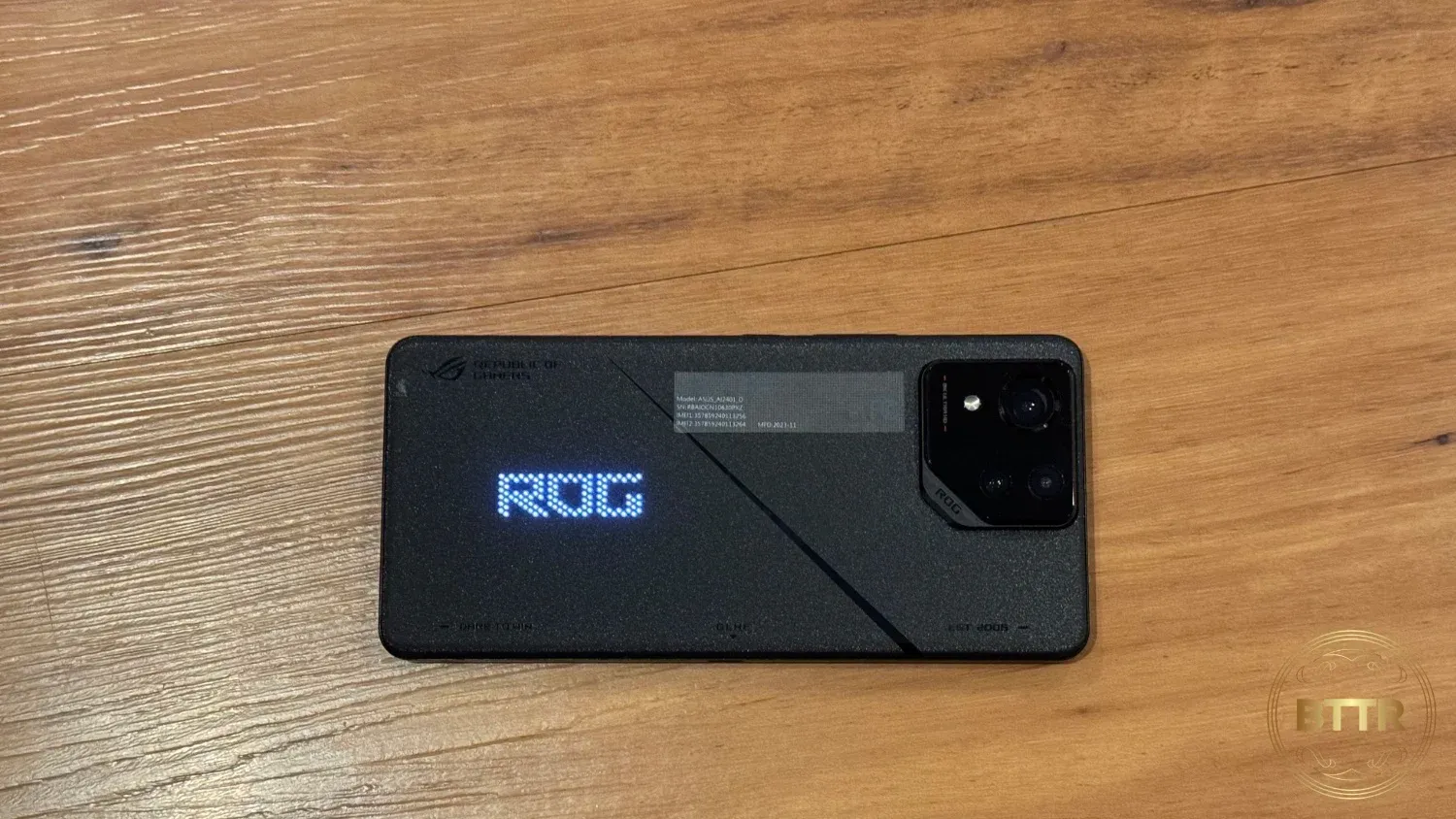 The back of the ROG phone 8 Pro Edition