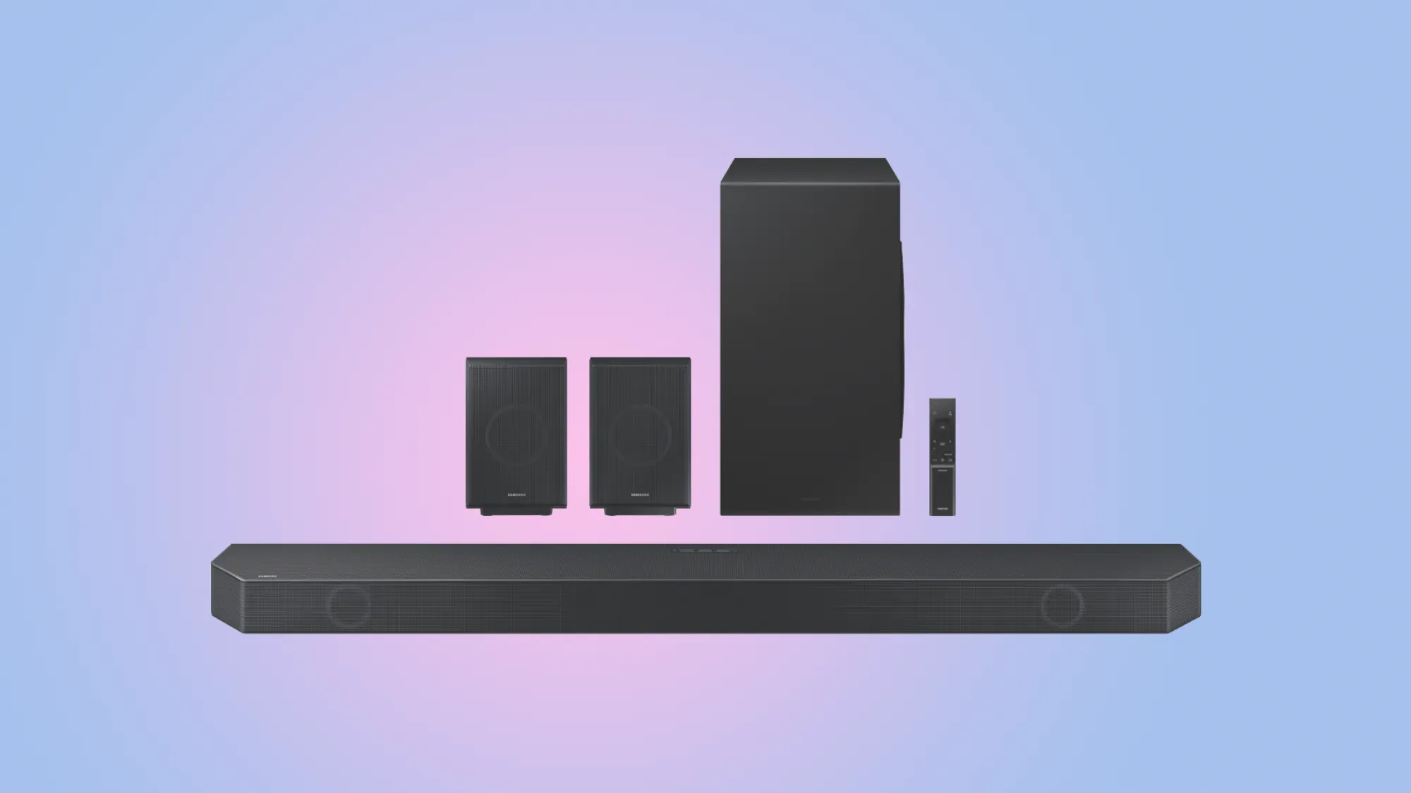 Samsung HW-Q990C on a gradient background