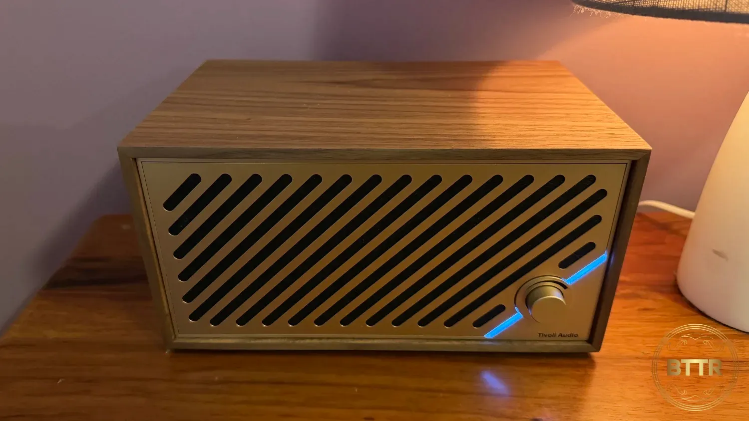 Top down front view of the speaker